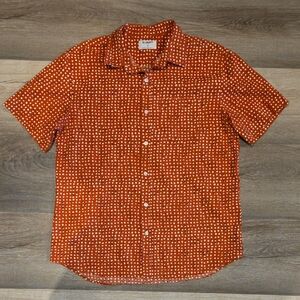 Old Navy Men's Red Polka Dot Shirt
